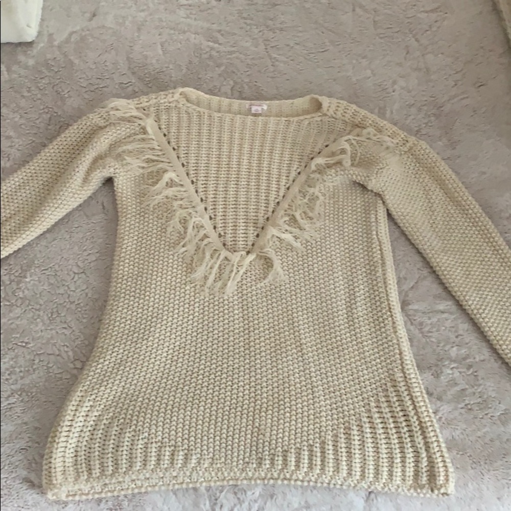 Long Sweater with Fringe NWOT
